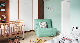 Зеленый диван в интерьере-11, Кресло ДеФранс в детскую комнату